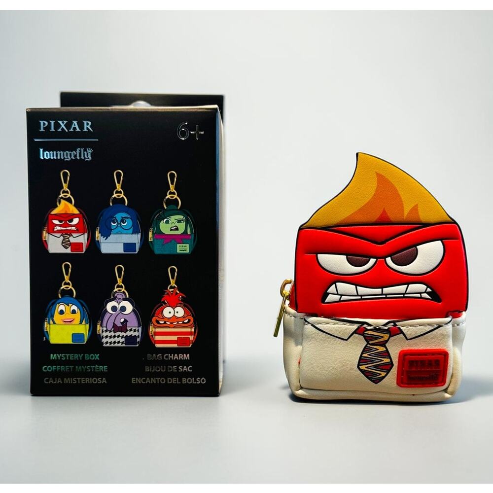 Loungefly Pixar Inside Out 2 Anger Mini Backpack Keychain Bag Charm NWT